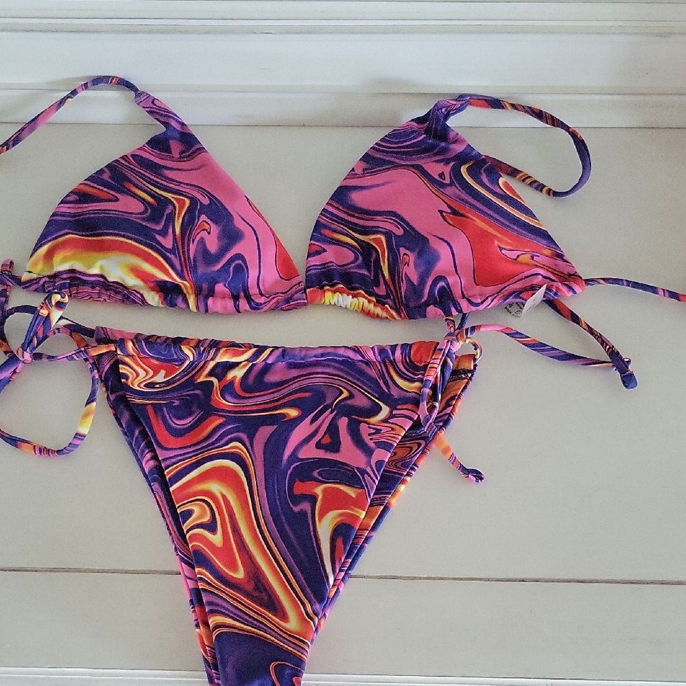 Vibrant Swirl Bikini Set